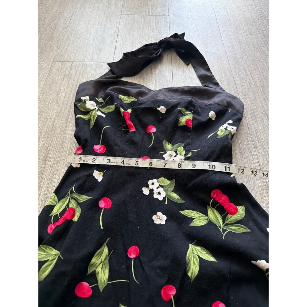 Cherry Print Halter Neck Dress - Picture 3 of 7